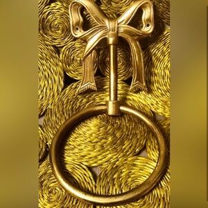 Antique Ribbon Bow Towel Ring Hook Holder